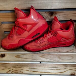 Air Jordan 4 Retro Women's NRG Hot Punch Black Volt [AQ9128-600] Size 9.5 US